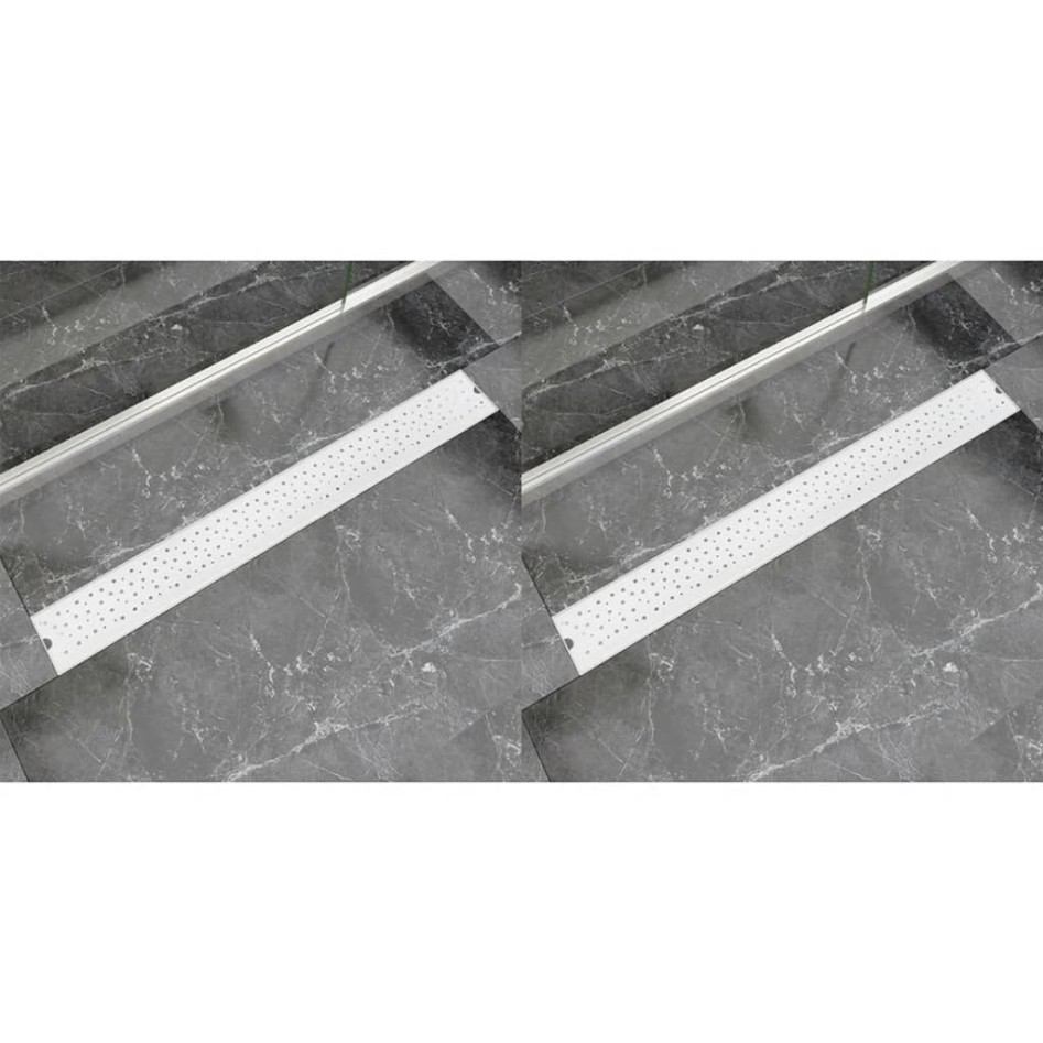 Desagüe ducha lineal 2 pzs burbuja 930x140 mm acero