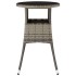 Mesa de jardín vidrio templado y ratán sintético gris Ø60x75