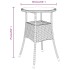 Mesa de jardín vidrio templado y ratán sintético gris Ø60x75