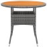 Mesa de jardín madera acacia y ratán sintético gris Ø80x75