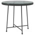 Mesa de comedor de vidrio templado y acero negro 80
