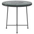 Mesa de comedor de vidrio templado y acero negro 80