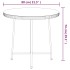 Mesa de comedor de vidrio templado y acero negro 80