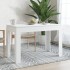 Mesa de comedor de madera contrachapada blanco 120x60x76