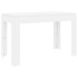 Mesa de comedor de madera contrachapada blanco 120x60x76