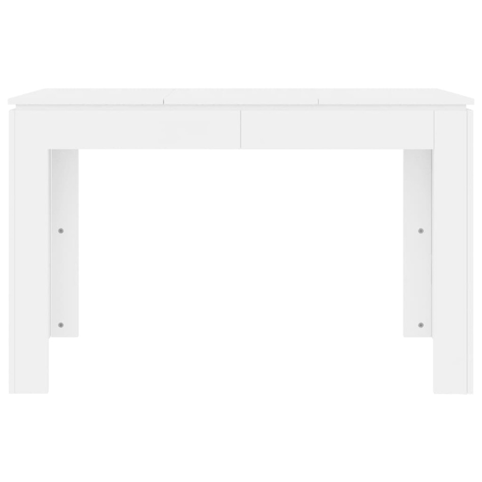 Mesa de comedor de madera contrachapada blanco 120x60x76