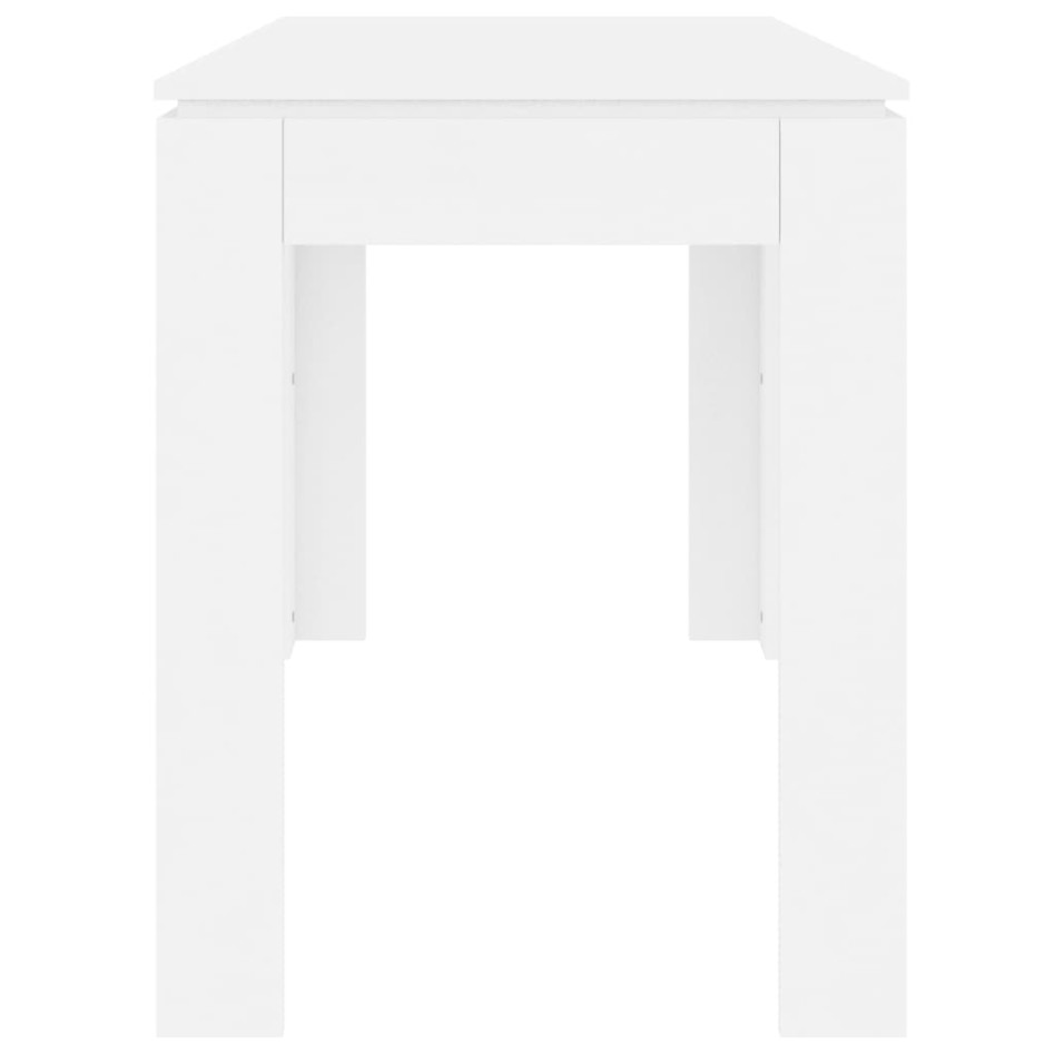 Mesa de comedor de madera contrachapada blanco 120x60x76