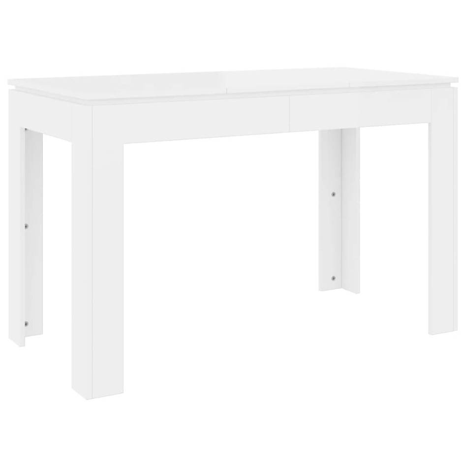 Mesa de comedor de madera contrachapada blanco 120x60x76