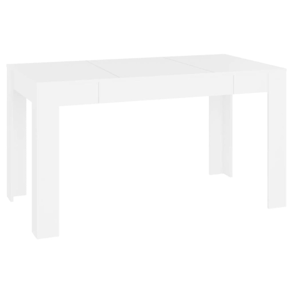 Mesa de comedor de madera contrachapada blanco 140x74,5x76