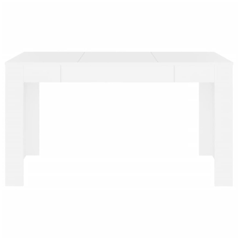 Mesa de comedor de madera contrachapada blanco 140x74,5x76