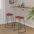 Taburetes de bar Gavin 2 uds madera mango maciza 45x40x63