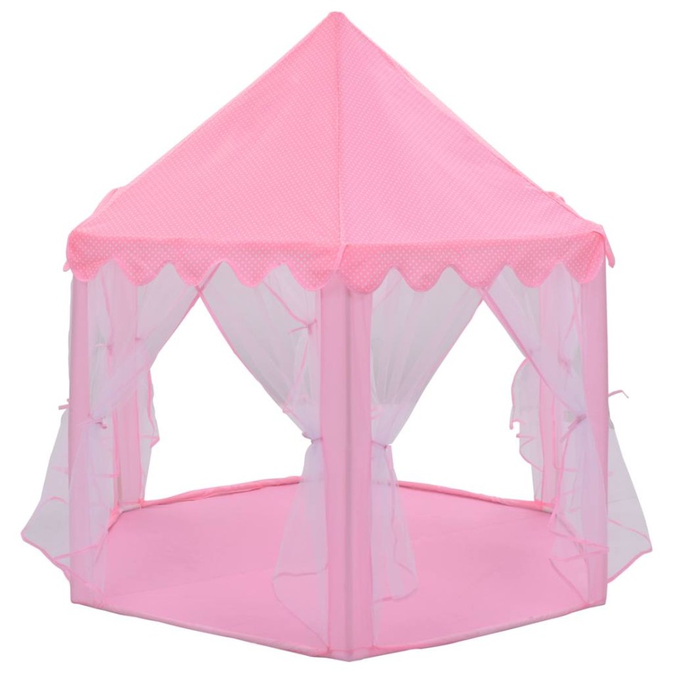 Carpa de juegos de princesa con 250 bolas rosa 133x140