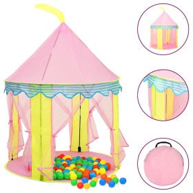 Tienda de juegos para niños con 250 bolas rosa 100x100x127
