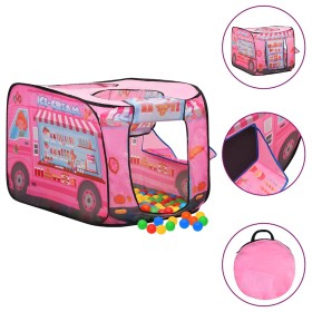 Tienda de juegos para niños con 250 bolas rosa 70x112x70
