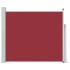 Toldo lateral retráctil de jardín rojo 100x300