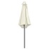 Sombrilla de jardín con palo aluminio blanco arena 270x246