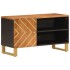 Mueble de TV madera de mango marrón negro 80x31,5x46