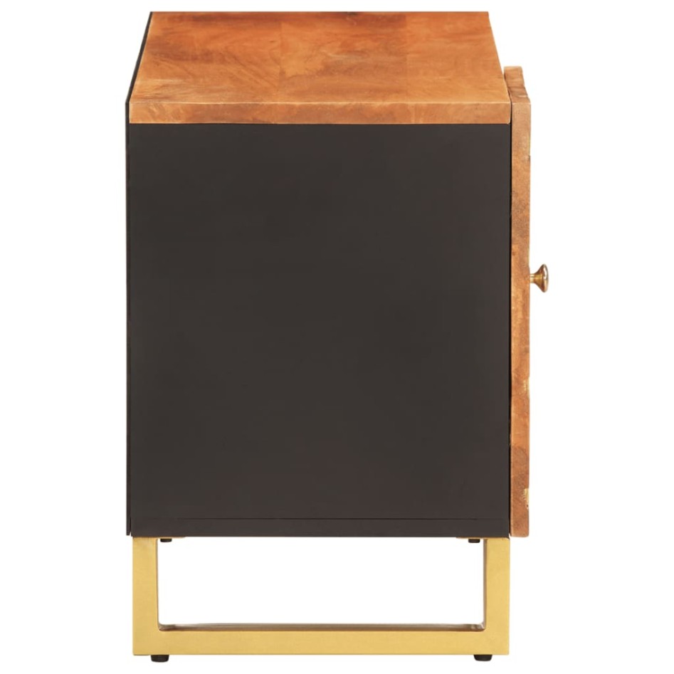 Mueble de TV madera de mango marrón negro 80x31,5x46