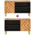 Mueble de TV madera de mango marrón negro 80x31,5x46