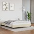 Estructura de cama sin colchón cuero sintético crema 140x200
