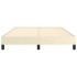 Estructura de cama sin colchón cuero sintético crema 140x200