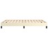 Estructura de cama sin colchón cuero sintético crema 140x200