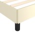 Estructura de cama sin colchón cuero sintético crema 140x200