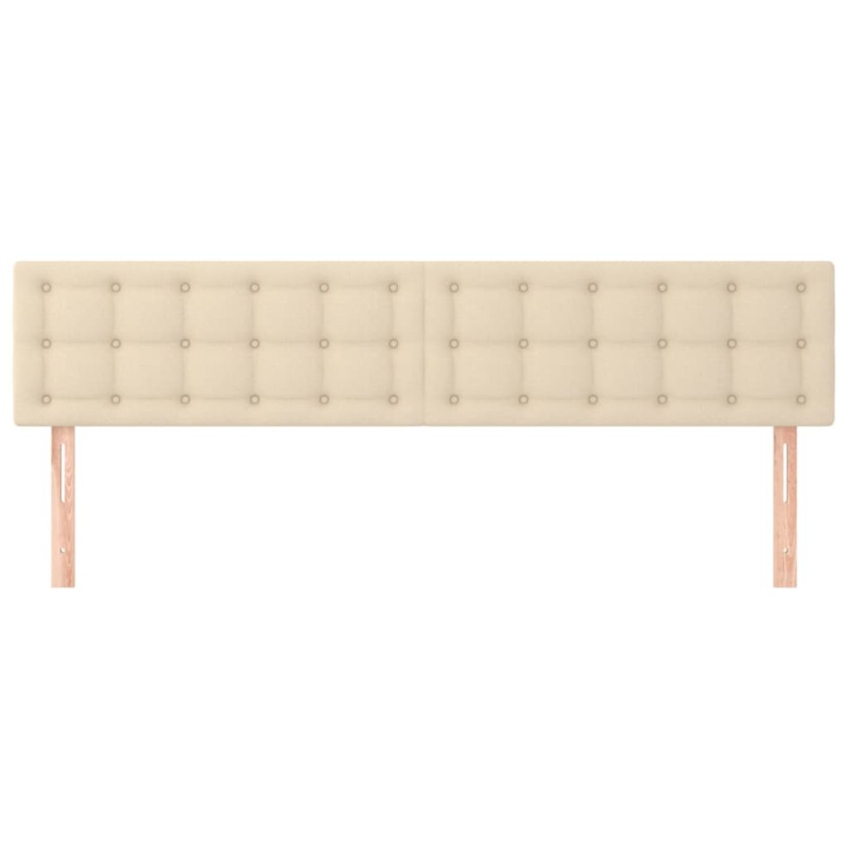 Cabeceros 2 unidades de tela color crema 80x5x78/88