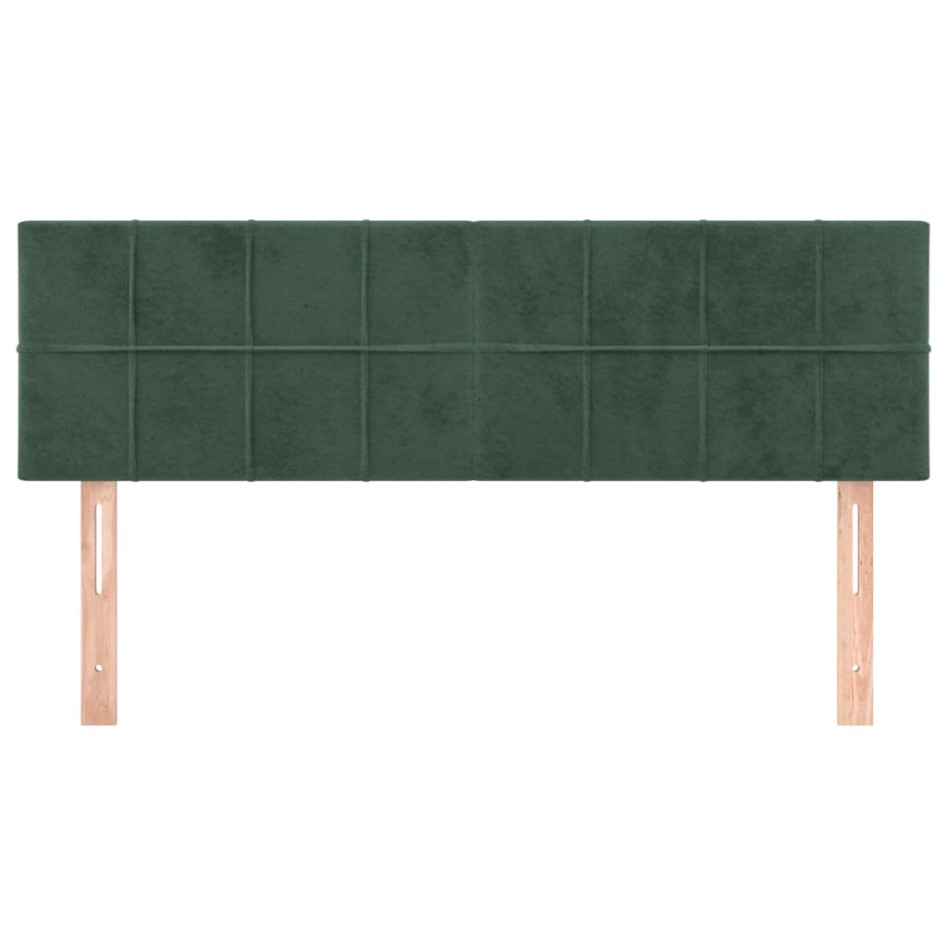 Cabeceros 2 unidades terciopelo verde oscuro 72x5x78/88