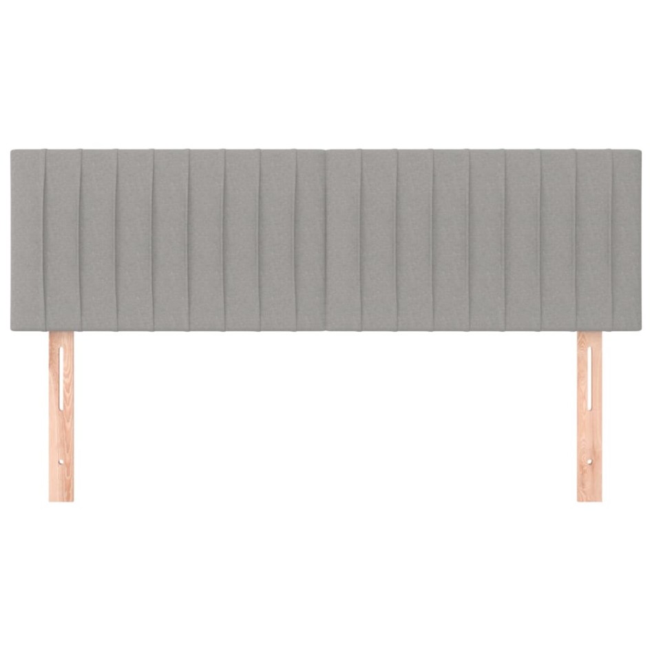 Cabeceros 2 unidades tela gris claro 72x5x78/88