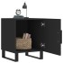 Mesitas de noche 2 uds madera de ingeniería negro 40x40x50