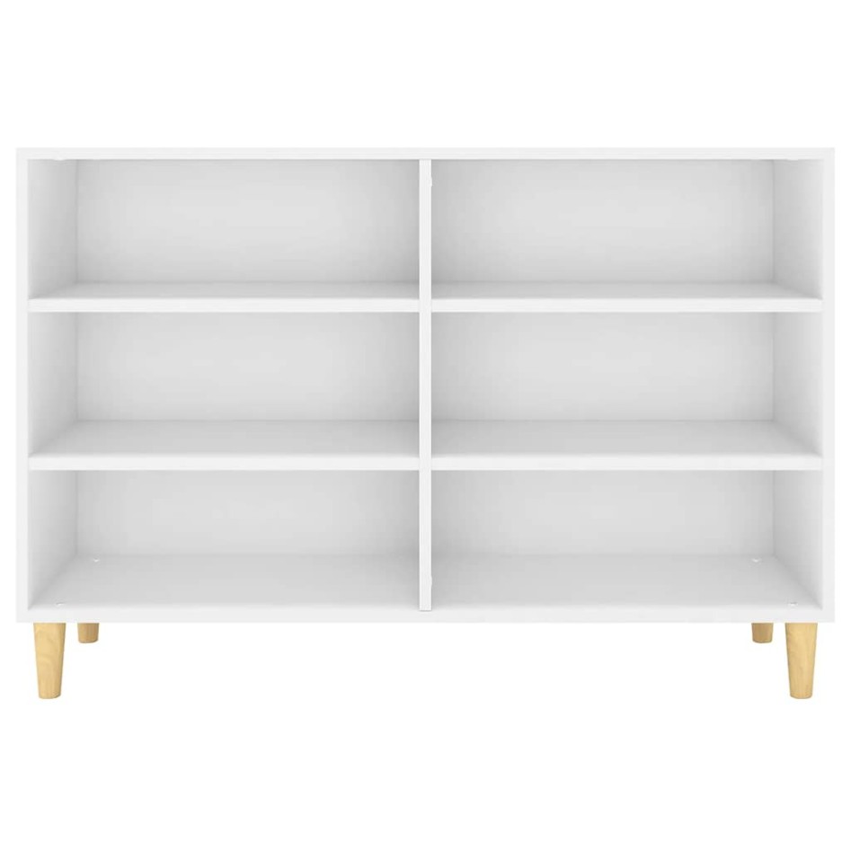 Aparador de madera de ingeniería blanco 103,5x35x70