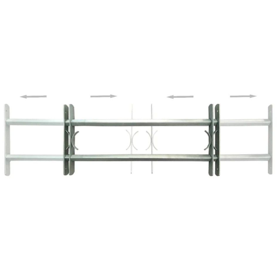 Rejas de seguridad de ventana ajustables 2 uds 1000-1500