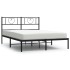 Estructura cama sin colchón con cabecero metal negro 120x200