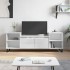 Mueble para TV madera contrachapada blanco brillo 160x35x55