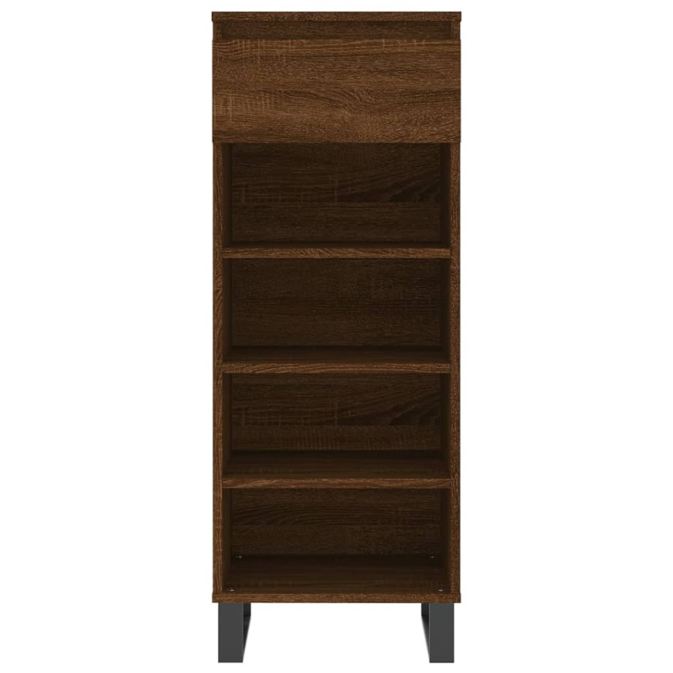 Mueble zapatero madera contrachapada roble marrón 40x36x105
