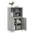 Aparador alto de madera contrachapada gris Sonoma 60x36x110