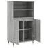 Aparador alto de madera contrachapada gris Sonoma 60x36x110