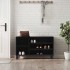 Mueble zapatero madera contrachapada negro 102x36x60