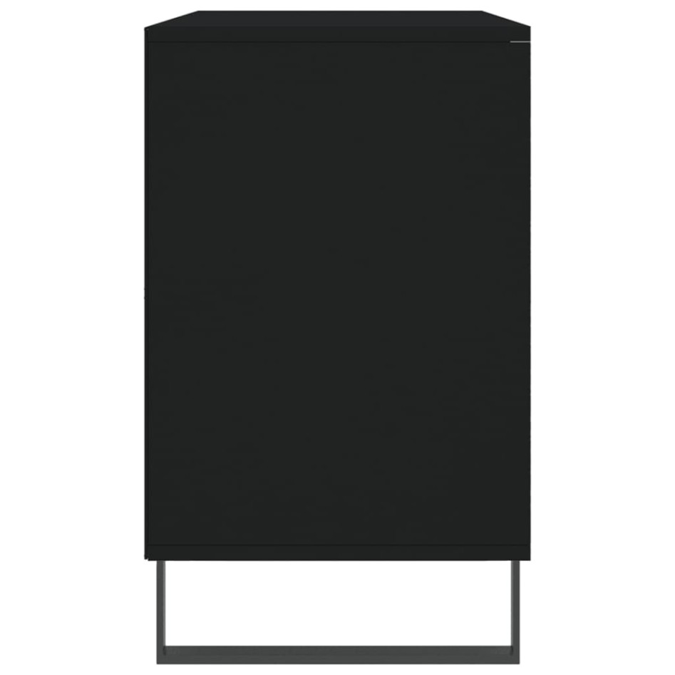 Mueble zapatero madera contrachapada negro 102x36x60