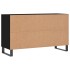 Mueble zapatero madera contrachapada negro 102x36x60