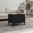 Mesa de centro madera contrachapada negro 60x44,5x45 cm