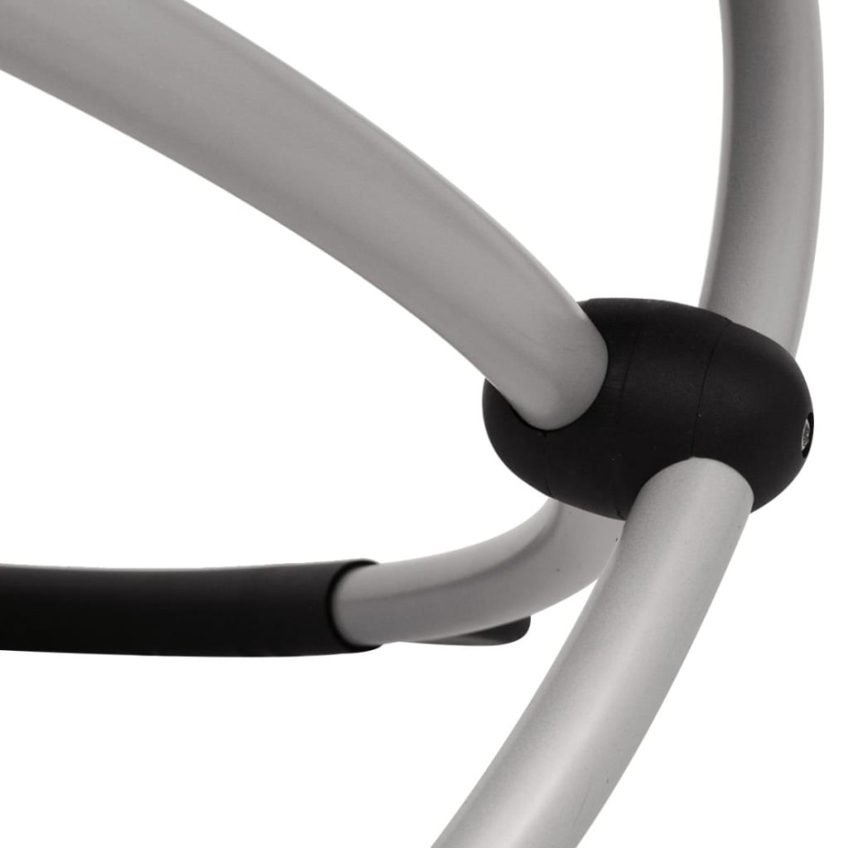 Tumbona geométrica de jardín acero negro y