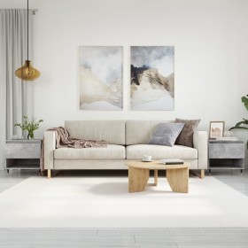 Mesas centro 2 uds madera ingeniería gris hormigón 50x46x50