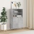Aparador alto madera contrachapada gris hormigón 60x36x110