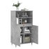 Aparador alto madera contrachapada gris hormigón 60x36x110