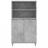Aparador alto madera contrachapada gris hormigón 60x36x110