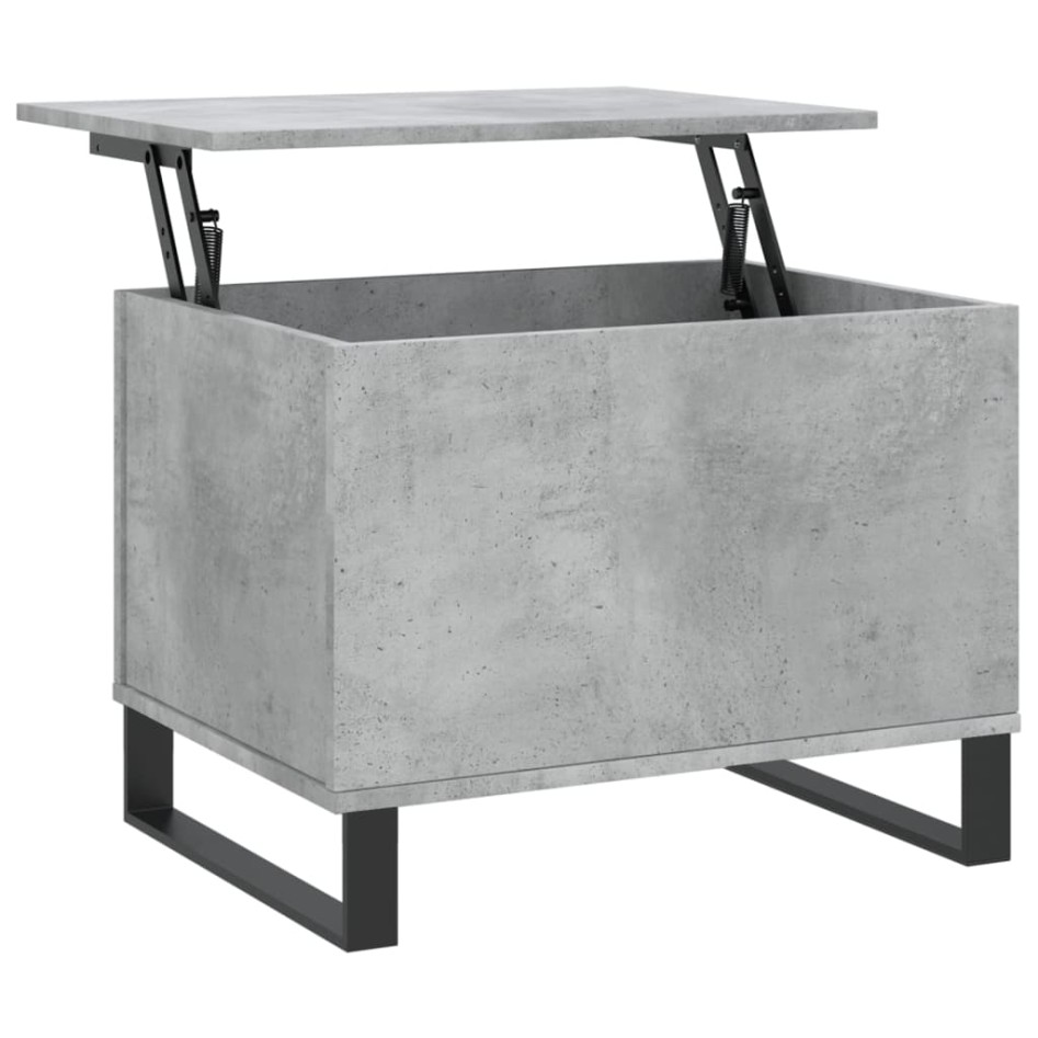 Mesa de centro madera contrachapada gris hormigón 60x44,5x45