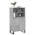 Aparador alto madera contrachapada gris hormigón 60x36x110