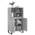 Aparador alto madera contrachapada gris hormigón 60x36x110